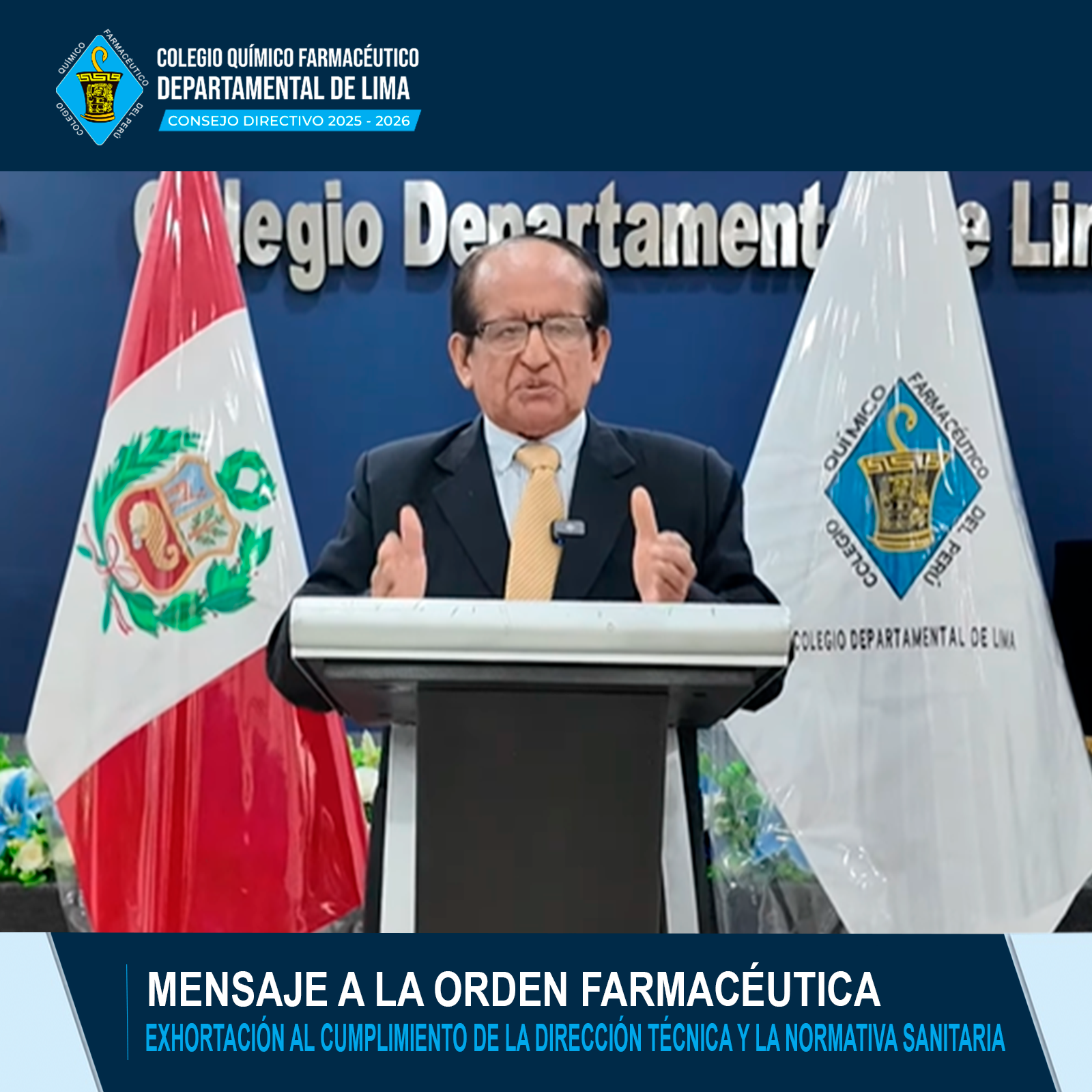 MENSAJE A LA ORDEN PROFESIONAL