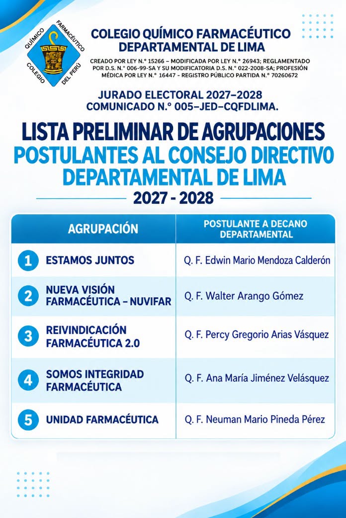 Comunicado N.° 004 - JEDLIMA 2027 - 2028